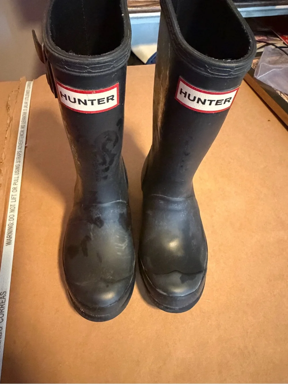 Hunter Kids Black Tall Rubber Rain Boots